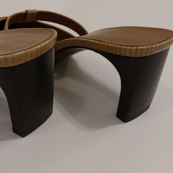 Italian Mules Slip on Heels Snakeskin lk Leather 8 - Picture 3 of 8